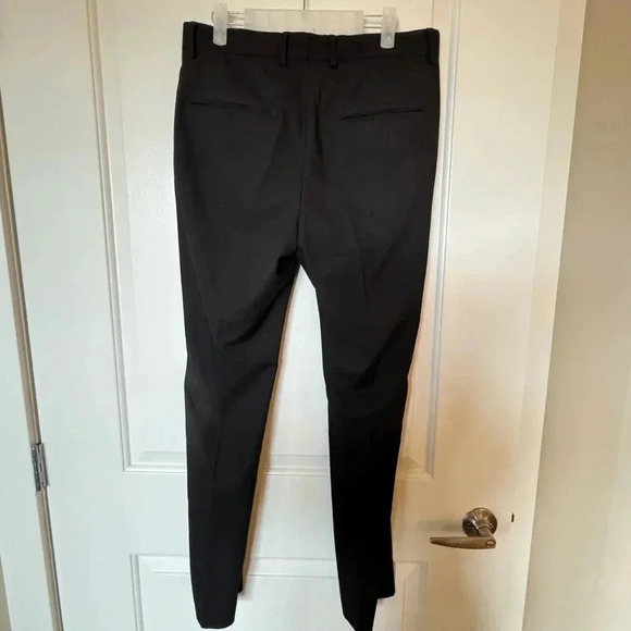 Men's Skinny Fit Black Suit Pants - Picture 3 of 11